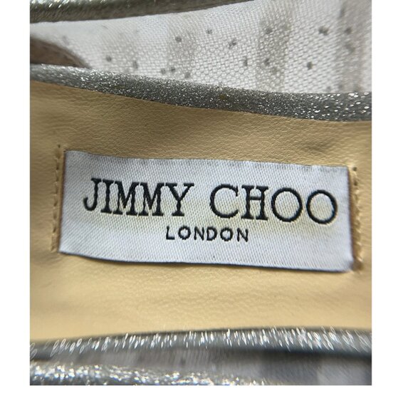 Jimmy Choo Silver Love Heels Size 38 85 mm - Picture 2 of 7